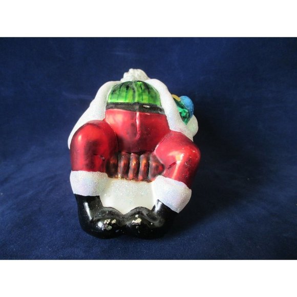 Vintage Christopher Radko Mercury Style Glass Santa On Sleigh w/ Bottle Ornament - Picture 4 of 12